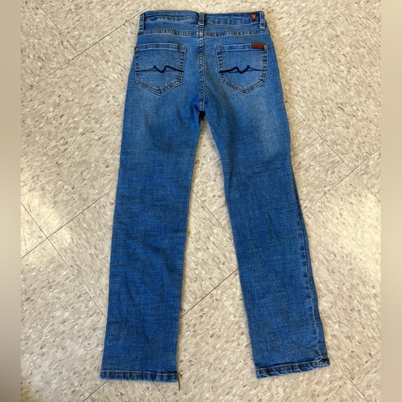 7 For All Mankind Kids Dark Wash "Slimmy" Jeans Size 8 - Picture 7 of 7